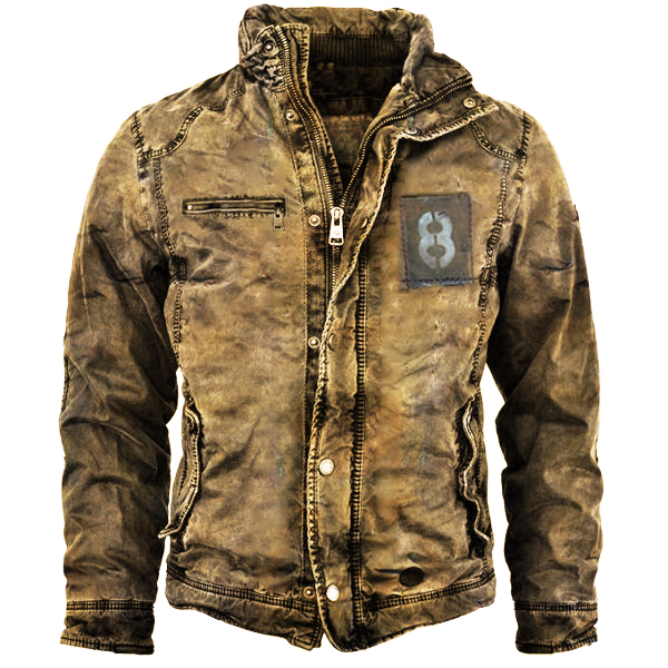 Mens Jacket Retro Washed Warm Jacket