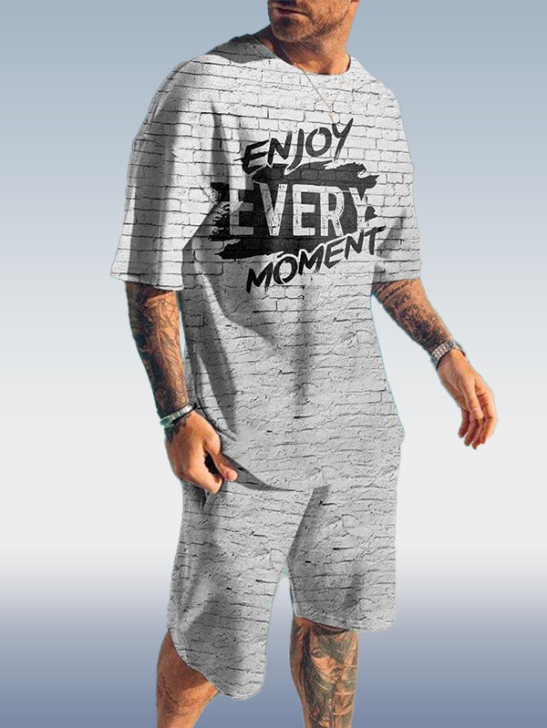 Men's Fashion Print Shorts Set 110